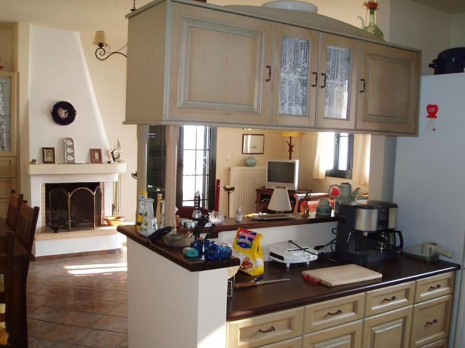 Villa With Breathtaking Views And Private Beach Agios Dimitrios  Exterior foto